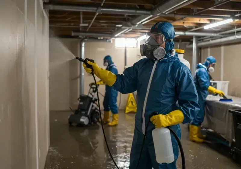 Basement Sanitization and Antimicrobial Treatment process in Apache, OK